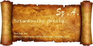 Sztankovits Attila névjegykártya