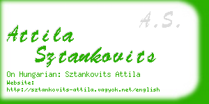 attila sztankovits business card